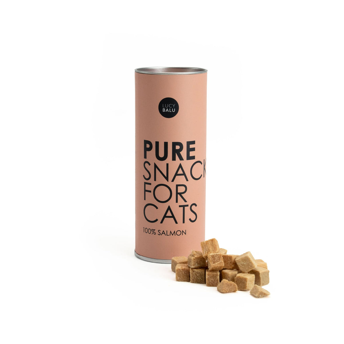 PURE Katzensnack Lachs – Dose mit gefriergetrockneten Lachs-Häppchen