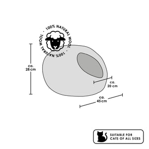 PEBBLE cuccia di feltro per gatti