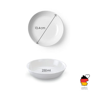 Dimensioni ciotola BOWL in melamina: diametro 13,4 cm, capacità 250 ml