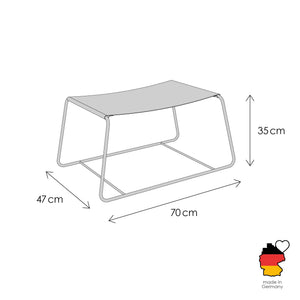 FLOAT Katzenhängematte Maßzeichnung: 70 cm breit, 47 cm tief, 35 cm hoch, Made in Germany