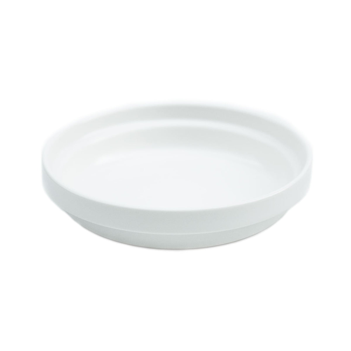 Bol en porcelaine BOWL en blanc – vue latérale du bol plat.
