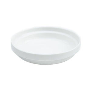 Bol en porcelaine BOWL en blanc – vue latérale du bol plat.