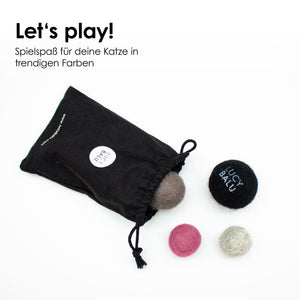 JOY BAG Filzbälle mit Stoffbeutel – Let's play!