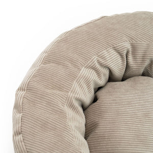 NEST Katzenbett in Sand, Detailaufnahme der weichen Cordstoff-Struktur