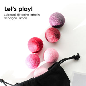 Palline di feltro MAGIC MAGENTA con sacchetto in tessuto LucyBalu – let's play!