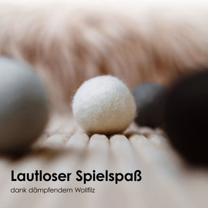 SHADES OF GREY Filzball – lautloser Spielspaß dank dämpfendem Wollfilz