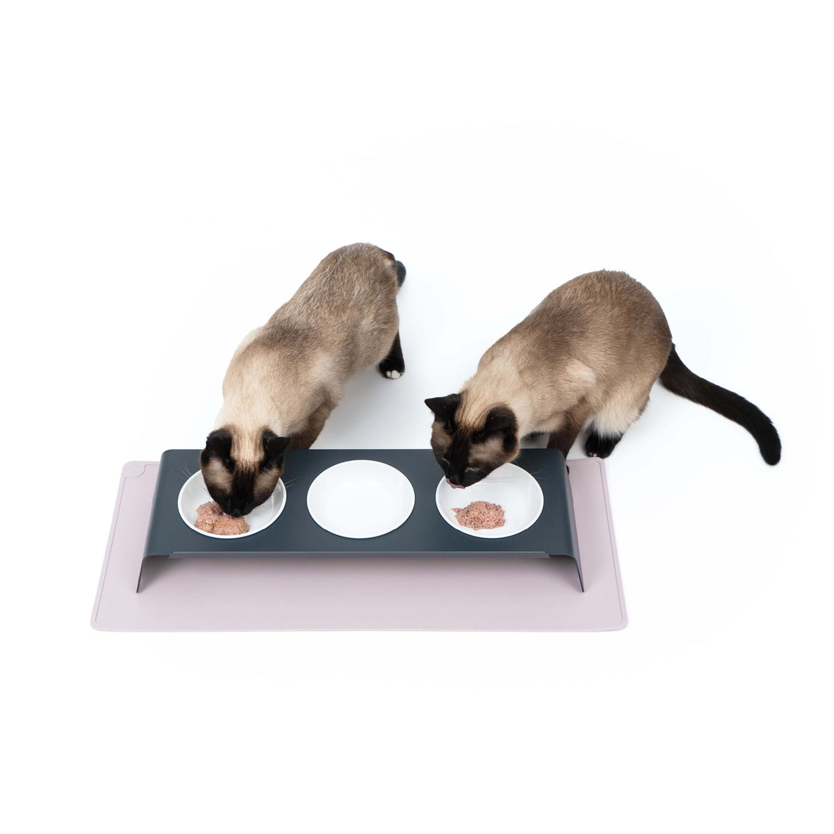 SQUARE Tapis de bol pour chats en silicone | rectangulaire