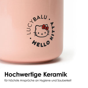 Nahaufnahme der SNACK BAR Leckerlidose - Hello Kitty Edition aus hochwertiger Keramik