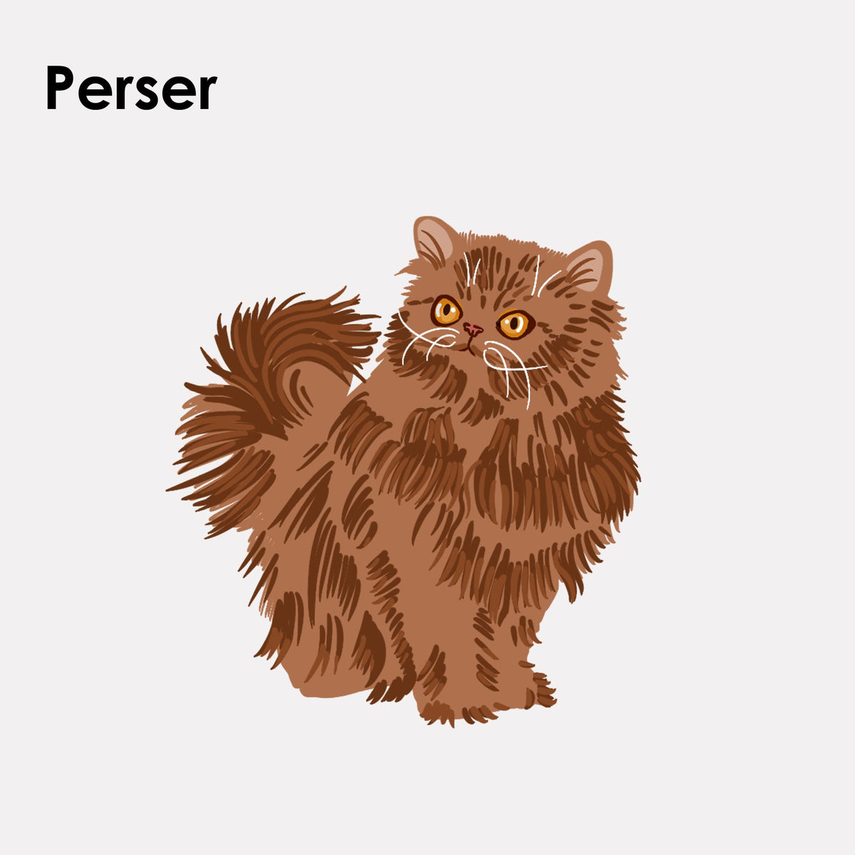 Adesivo in feltro STICKY CATS con motivo persiano