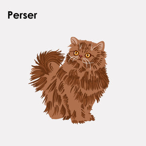 Adesivo in feltro STICKY CATS con motivo persiano