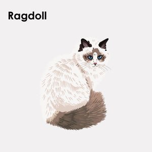 Adesivo in feltro STICKY CATS con motivo Ragdoll
