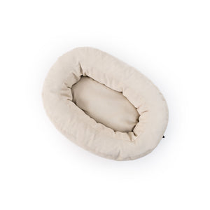 Cuccia per gatti DINGHY in bianco crema, vista prodotto dall'alto