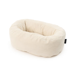 Cuccia per gatti DINGHY in bianco crema, vista prodotto isolata