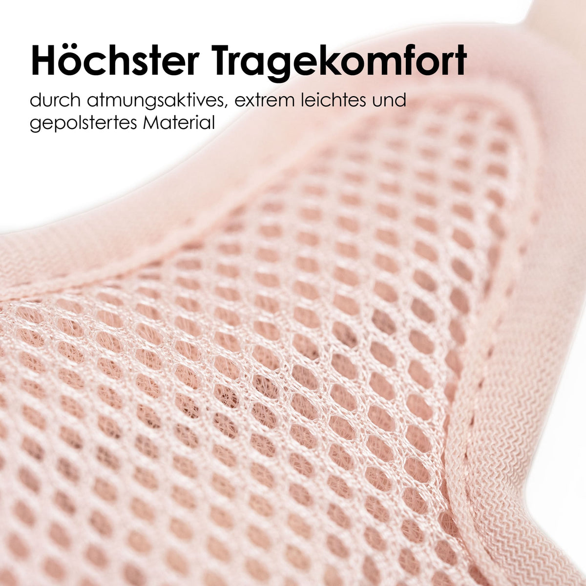 Nahaufnahme des atmungsaktiven, gepolsterten Materials am EXPLORER Katzengeschirr Hello Kitty Edition