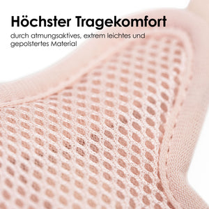 Nahaufnahme des atmungsaktiven, gepolsterten Materials am EXPLORER Katzengeschirr Hello Kitty Edition