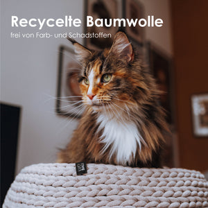 Katzenkorb aus recycelter Baumwolle