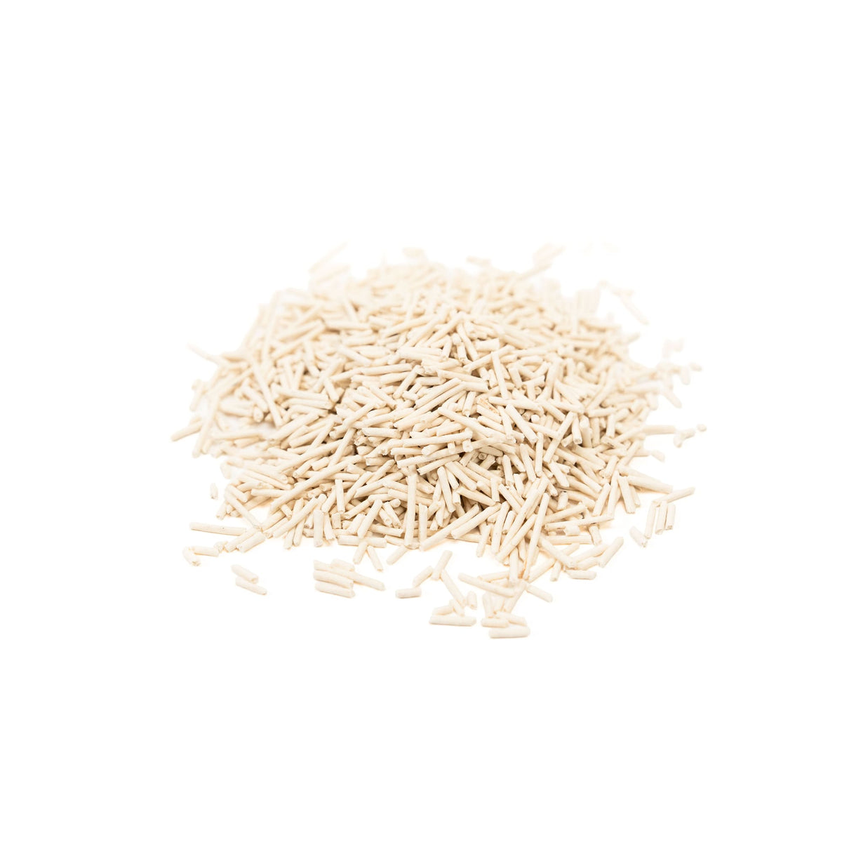 Kleiner Haufen TOFU Katzenstreu in der Nahaufnahme – Variante Geruchlos