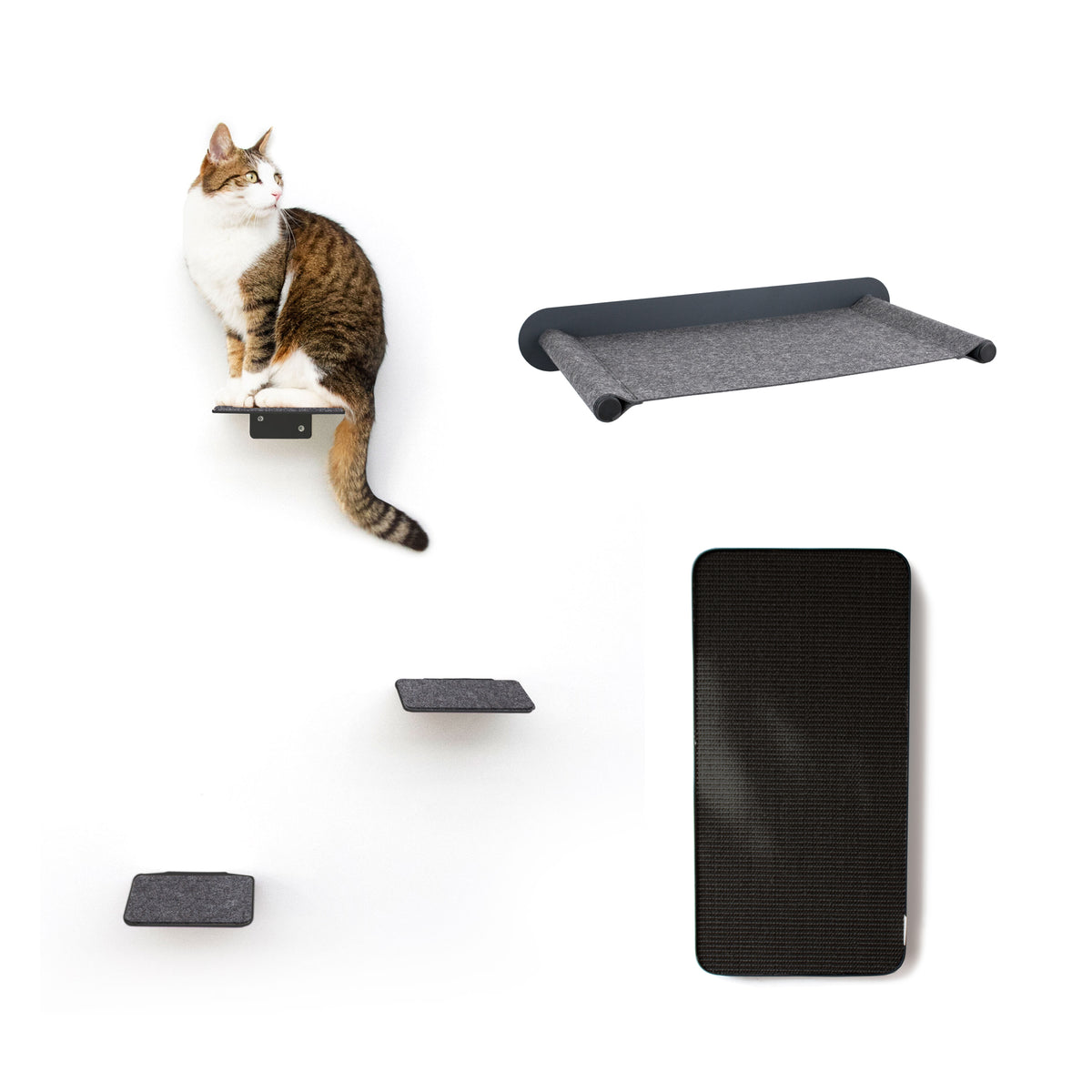 Kit Mur d&#39;escalade pour chat (Anthracite) - SCRATCHPAD