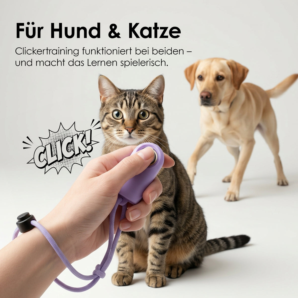 CLICKER Trainings-Klicker für Hund und Katze beim Training