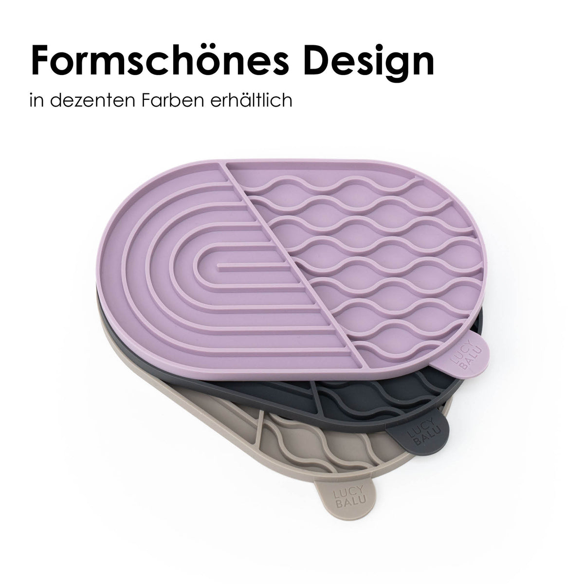 Tappetino leccalecca ZENPAD: design elegante in colori tenui – lilla, antracite e taupe