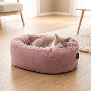 DINGHY Katzenbett in Rosé, weicher Cord-Bezug