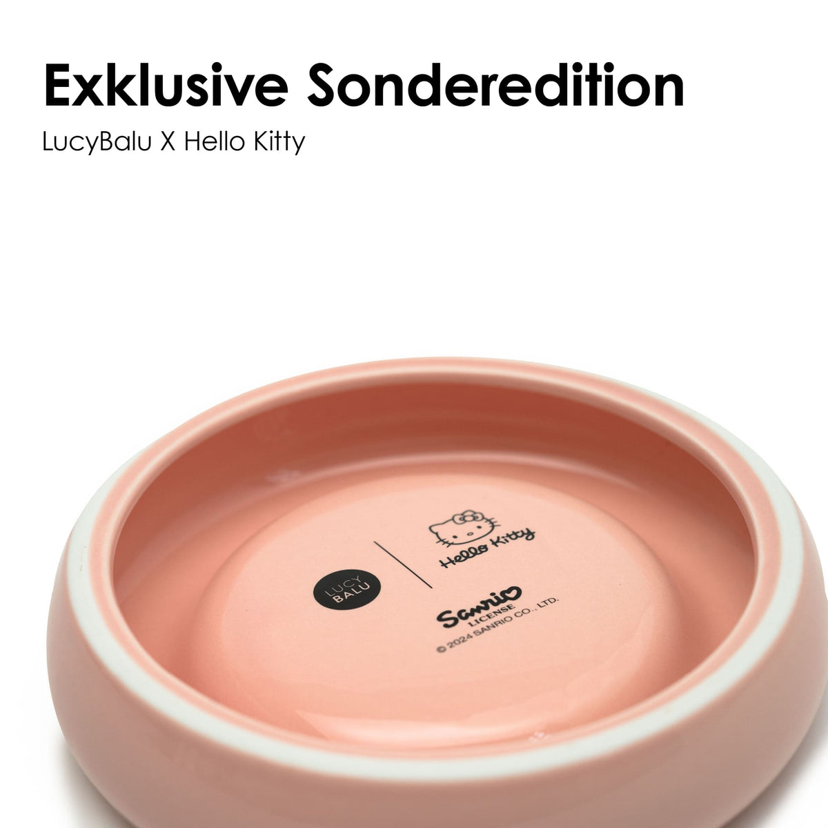 DROP Katzennapf - Hello Kitty Edition, exklusive Sonderedition LucyBalu X Hello Kitty mit Sanrio-Lizenzlogo