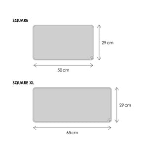 Dimensioni tappetino sottociotola SQUARE: SQUARE 50 x 29 cm, SQUARE XL 65 x 29 cm