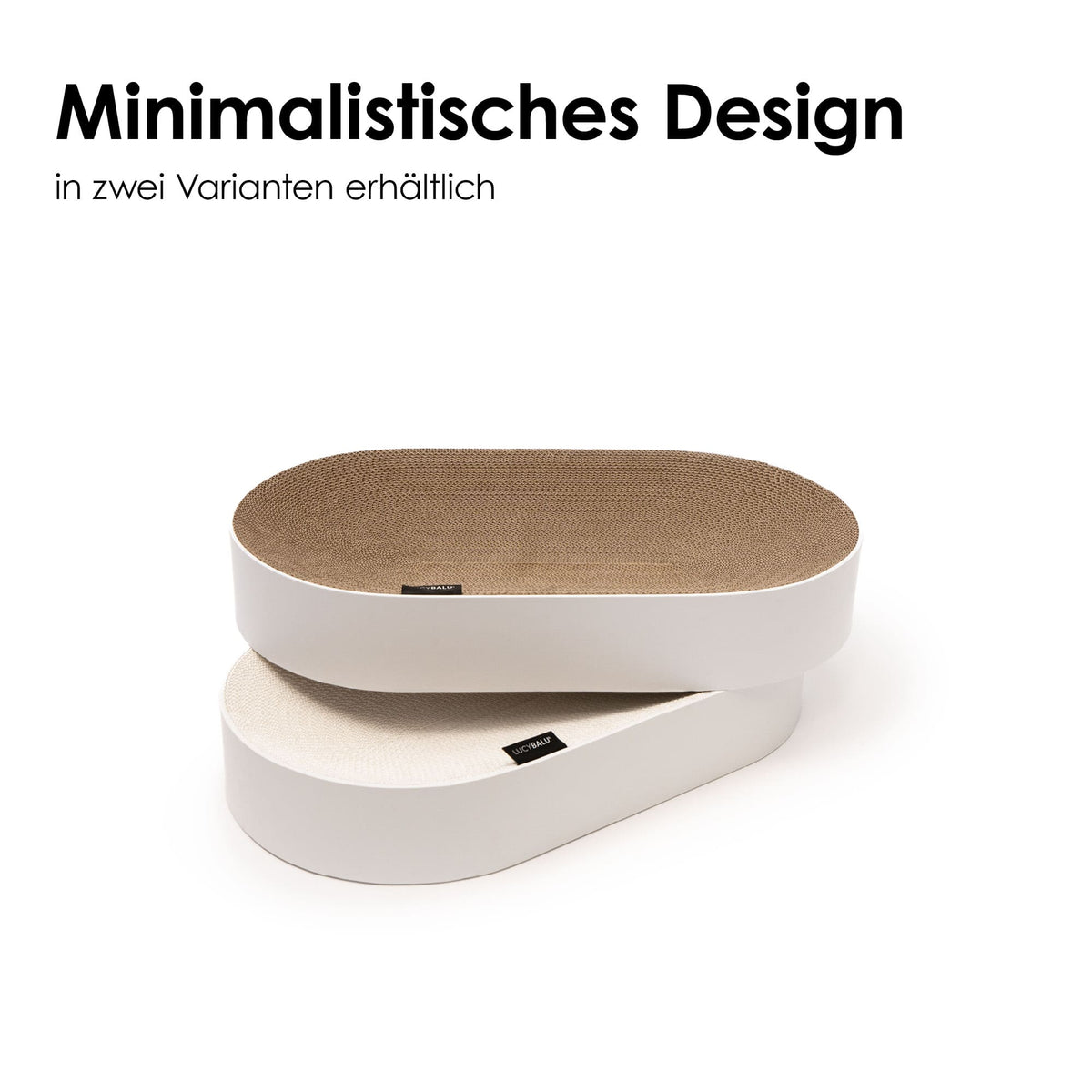 Lit à griffer SCRATCHBED : design minimaliste, disponible avec carton à griffer naturel et crème