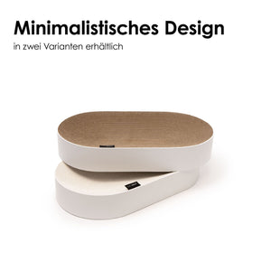 Lit à griffer SCRATCHBED : design minimaliste, disponible avec carton à griffer naturel et crème