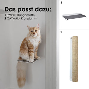 Accessoires assortis à l'escalier pour chat STEPS : hamac SWING et griffoir CATWALK