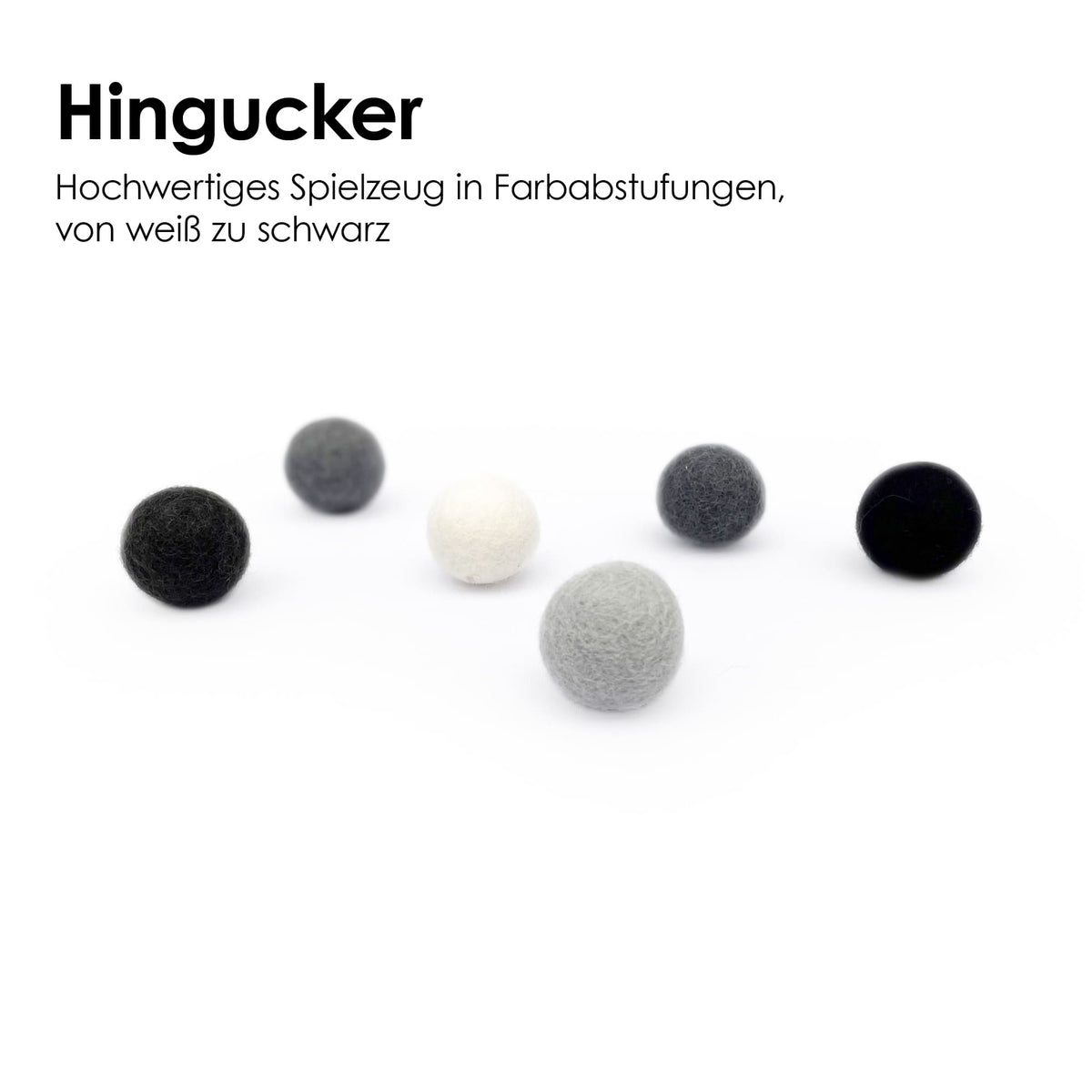 SHADES OF GREY Filzbälle – hochwertiges Katzenspielzeug in Farbabstufungen