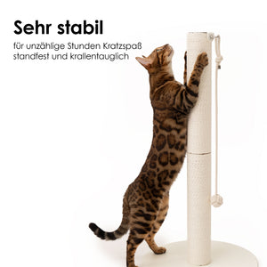 Colonna tiragraffi PAPERPOLE – robusto palo tiragraffi avvolto in corda di carta, pallina inclusa.