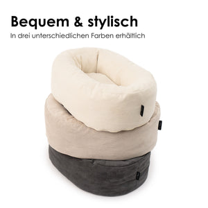 Cuccia per gatti DINGHY: comoda ed elegante in tre colori – bianco crema, sabbia e antracite