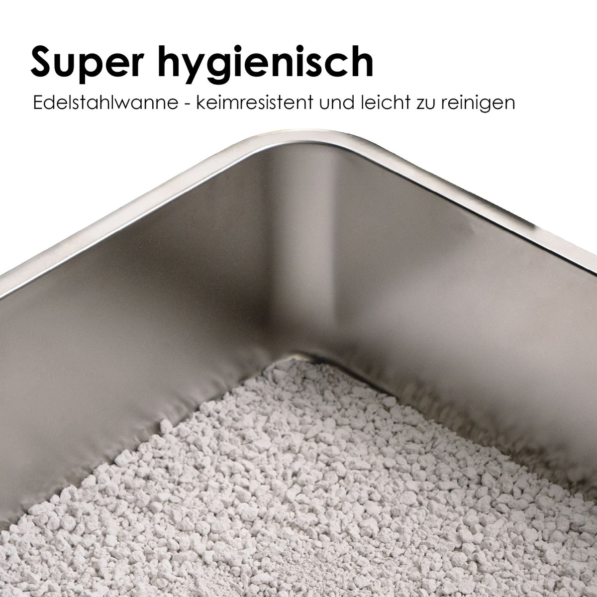 super hygienisches Katzenklo aus Edelstahl